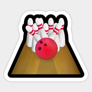 Tenpin bowling Alley Sticker